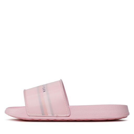Pink tommy hilfiger sliders sale