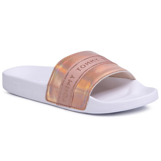 Tommy hilfiger gold glitter slides clearance