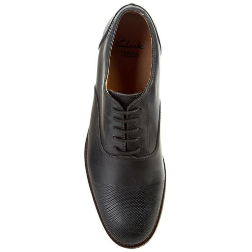 Scarpe basse Clarks Exton Oak 261077467 Black Leather escarpe
