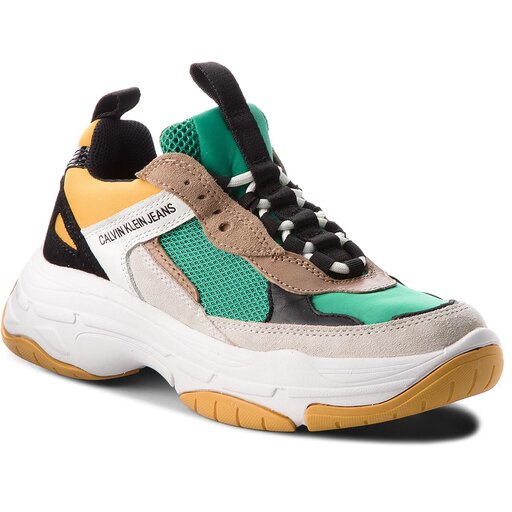 Zapatillas Calvin Klein Jeans Maya R0803 Green Yellow Off Whi
