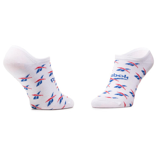 Unisex pėdučių komplektas (3 poros) Reebok Cl Fo Invisible Sock 3P GG6680  White/Vecblu/Vecred • Www.eavalyne.lt