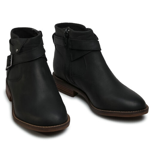 Leather Clarks Camzin Dime Botki Clarks Camzin Dime 261530354 Czarny