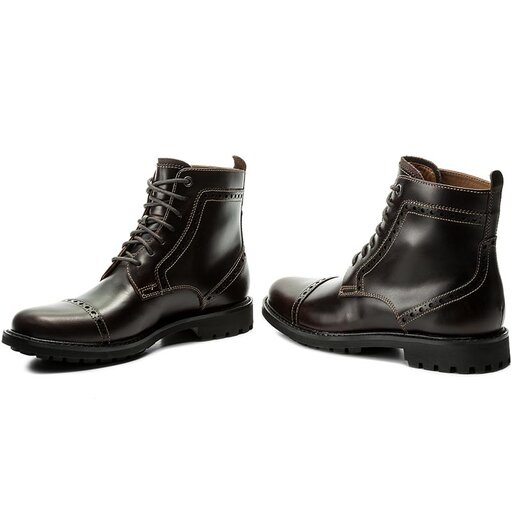 Ilgaauliai Clarks Montacute Cap 261280607 Dark Brown Leather