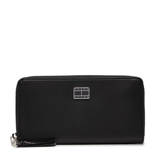 ☆NOT4NERD☆ Card Wallet Wide Denim Pants Black PT025BK Duży Portfel Damski Tommy Jeans Tjw City-Wide Large Za