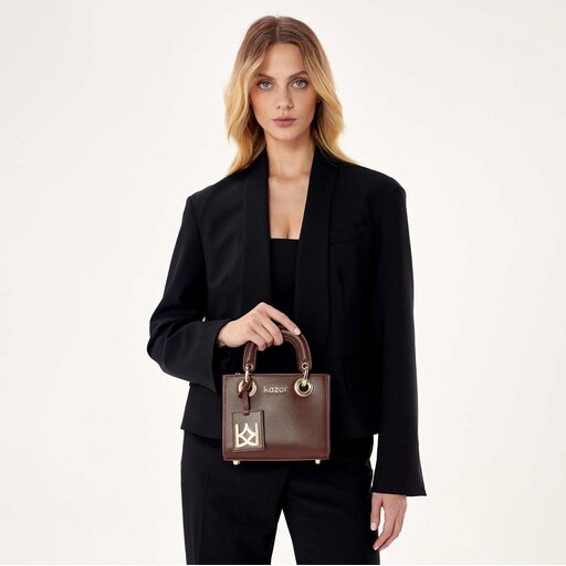 Skórzana shopperka MARILYN Michael Kors | Granatowy | Gomez.pl