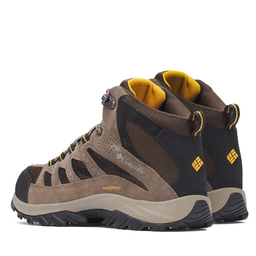 Columbia Herren Crestwood WP Wasserdichte Wanderschuhe | Niedriger Bund, Omni-Grip Sohle | Für Trekking & Outdoor, Größe 46 EU Braun