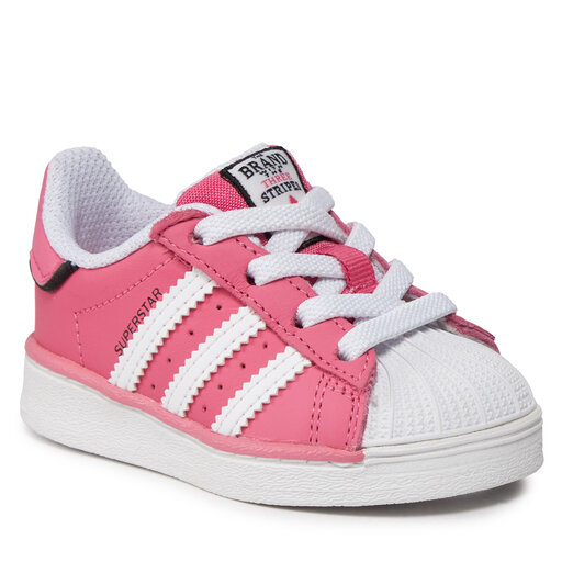 Superstar pink stripe junior hotsell