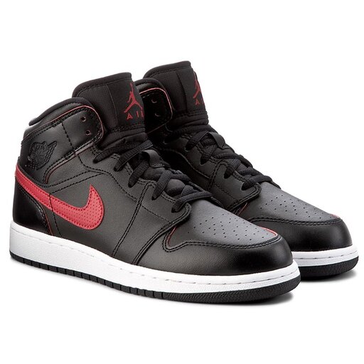 ★Nike★(W) Jordan 1 Mid Black and Gym Red★送料・関税込★ Buty Air Jordan 1 Mid (GS) Black/Gym Red/White [DQ8423-061