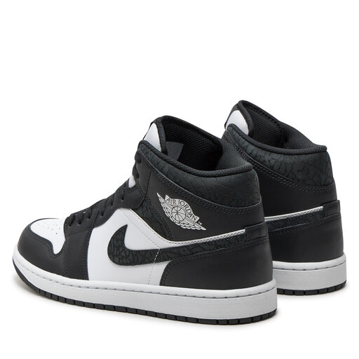 Nike Air Jordan 1 Mid ブラック Jordan AIR JORDAN 1 MID - Sneakersy wysokie/czarny - Zalando.pl