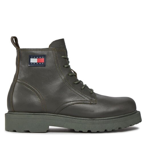 Scarponcini Tommy Jeans Tjm Ruberized Lace Up EM0EM01276 Verde escarpe