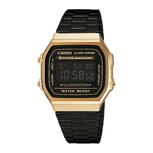Laikrodis Casio Vintage A168WEGB-1BEF Black/Gold • Www.eavalyne.lt