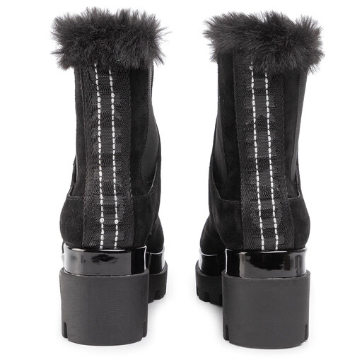 Faux Fur Dkny Bax Wedge Booties Aulinukai DKNY Bax Wedge Bootie