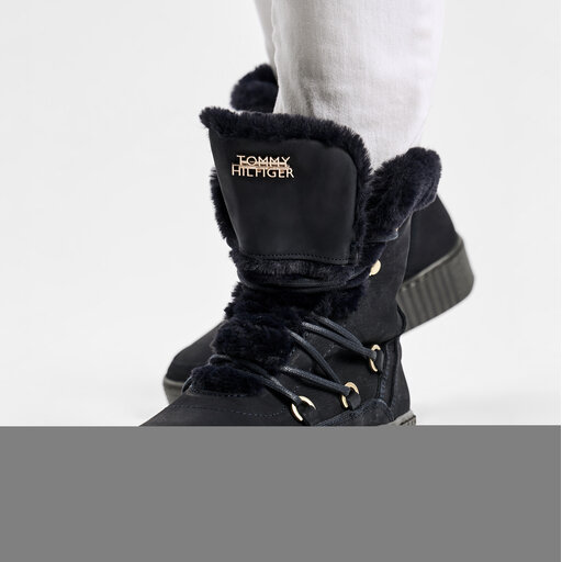Warm Lined Lace Up Fw0fw05285 Botki Tommy Hilfiger Tommy Warm