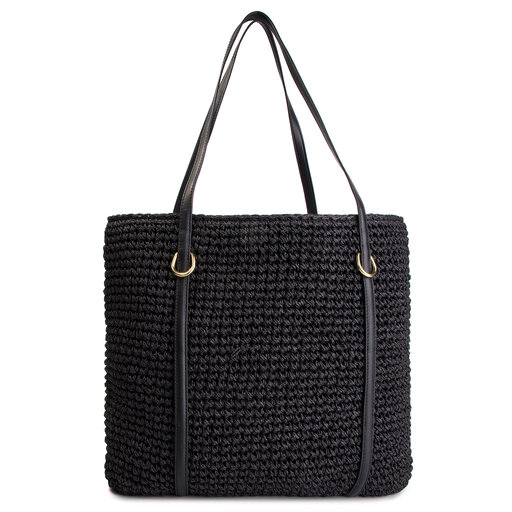 Lauren ralph lauren top tolton crochet straw tote
