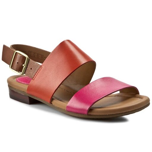 Sanda y Clarks Viveca Aztek 261164644 Fuchsia Leather eobuwie .pl