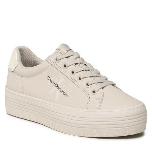 Zapatillas Calvin Klein Jeans Vulc Flatform Laceup Lth Pearl YW0YW01042 Beis