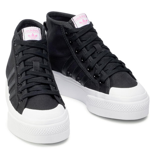 Chaussures adidas Nizza Platfrom Mid W FY7579 Cblack/Ftwwht/Scrpnk •  Www.chaussures.fr