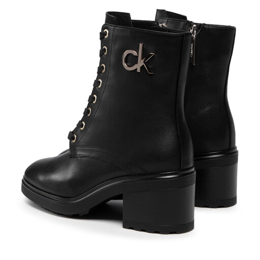 Botki Calvin Klein Cleat Lace Up Ankle 36 HW0HW00587 Czarny | eobuwie.com.pl