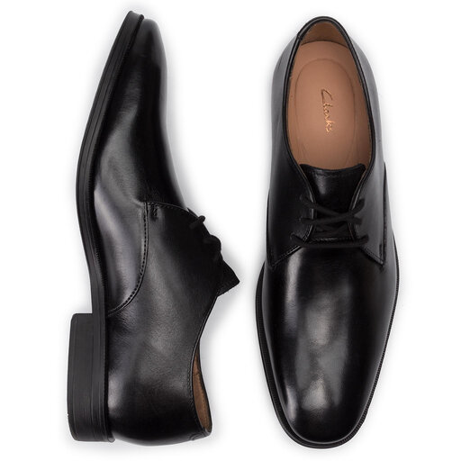 Pusba iai Clarks Gilman Walk 261440567 Black Leather eavalyne.lt