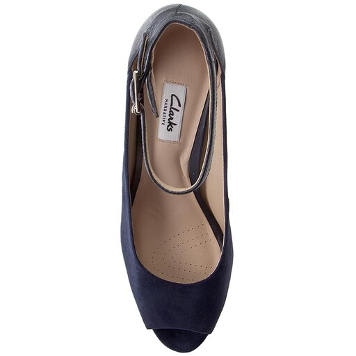 P buty Clarks Kendra Ella 261234484 Navy Kombi eobuwie .pl