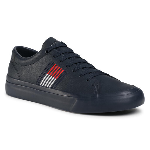 Sneakers Tommy Hilfiger Corporate Leather Sneaker FM0FM02853 Bleu marine chaussures