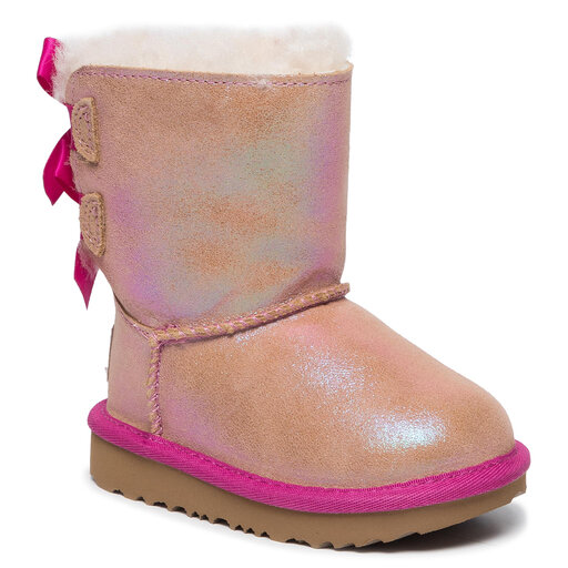 Stivali da neve Ugg T Bailey Bow II Shimmer 1106430T Marrone escarpe