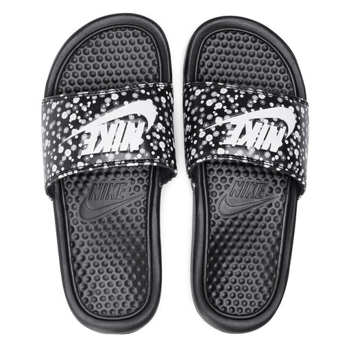 Klapki Nike Benassi Jdi Print 618919 035 Czarny | eobuwie.com.pl