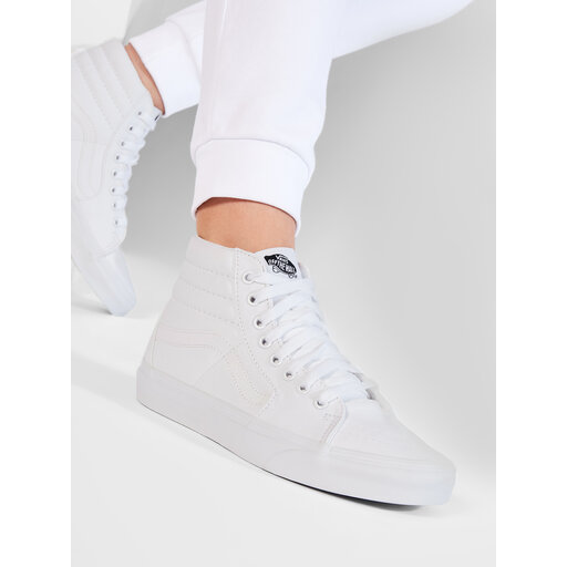 Vans high tops all white cheap