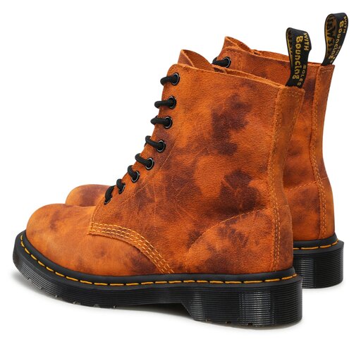 Tie Dye Burnt Orange Dr Martens Doc Martens Dr Martens 1460 Pascal