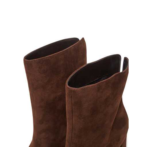 Aldo Sushi Dark Brown Suede Ankle Boots Aldo Suede Booties Outlet