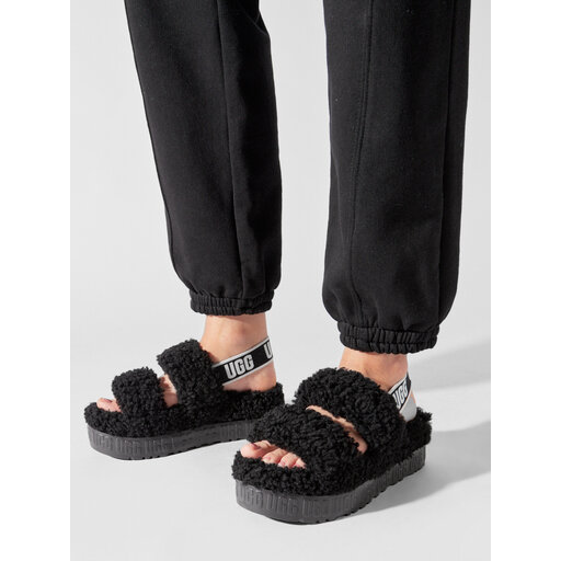 Kapcie Ugg W Oh Fluffita 1120876 Czarny | eobuwie.com.pl