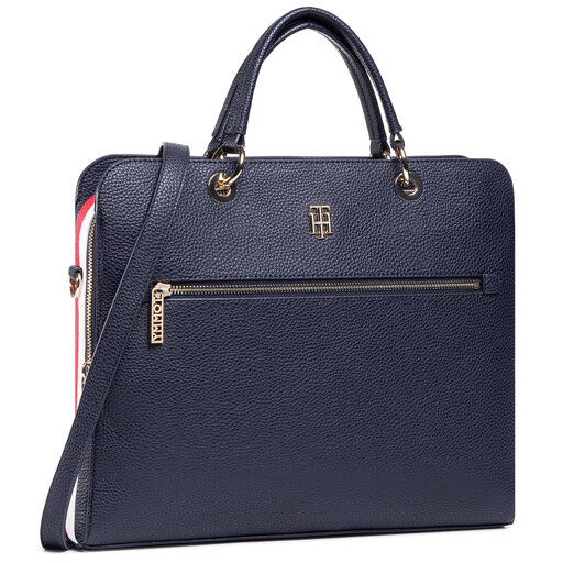 Sac a main Tommy Hilfiger The Essence Computer Bag Corp AW0AW08850 Bleu marine chaussures