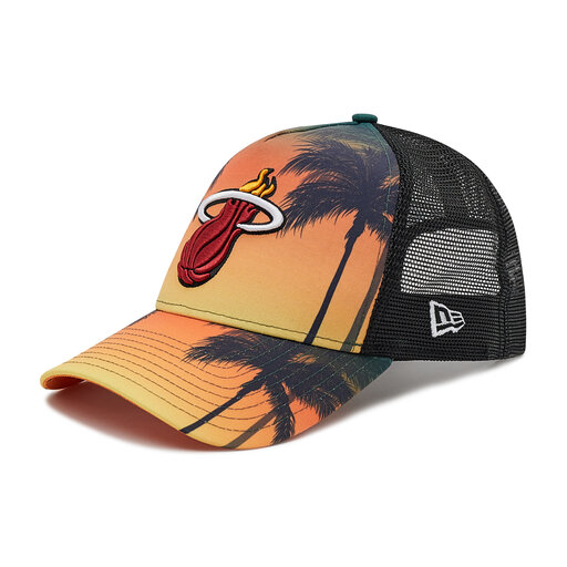 Kepurė su snapeliu New Era Nba Miami Heat Summer City 9Forty Trucker  60137589 Geltona • Www.eavalyne.lt
