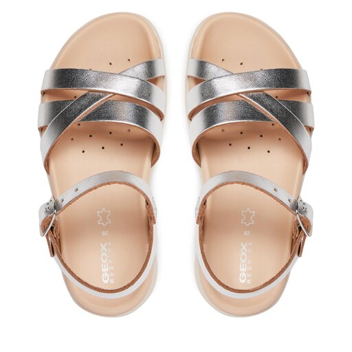 Sandales Geox J Sandal Soleima Gir J45GSA 000CF C1007 S Argent
