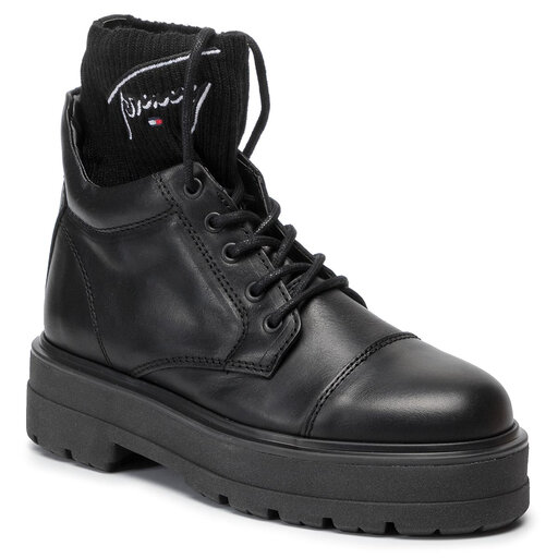 Tommy signature flatform boot best sale