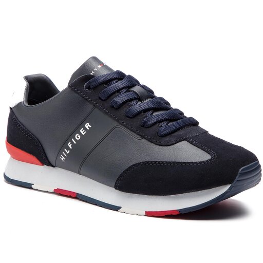 Tommy hilfiger leather 2025 material mix runner