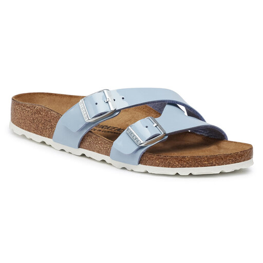 birkenstock patent dove blue