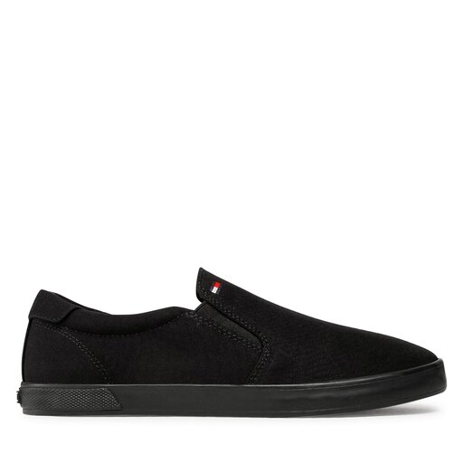 Black and white slip on sneakers discount