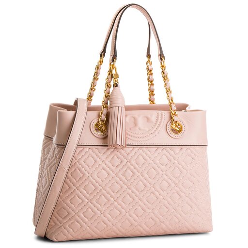 Tory burch fleming sale small tote shell pink