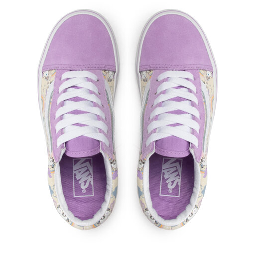 Vans old skool purple flowers discount