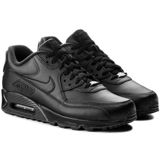 Zapatos Nike Air Max 90 Leather 302519 001 Black/Black •