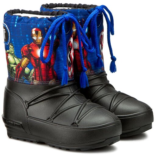 niegowce Moon Boot Pod Jr Avengers 34021000001 Black Navy Red eobuwie .pl