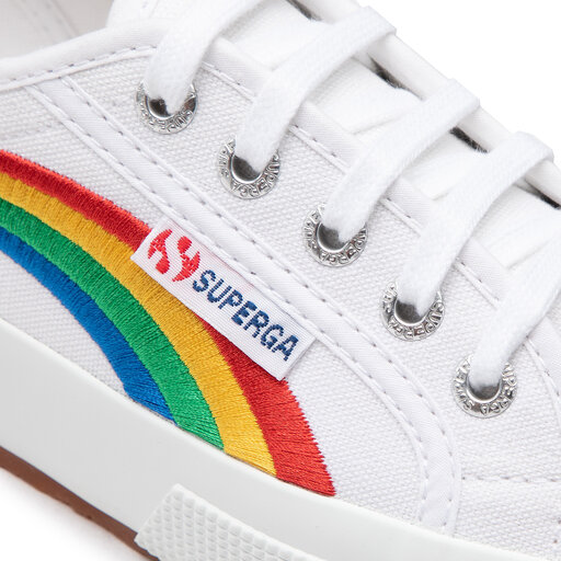 Superga deals white rainbow