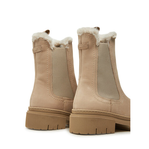 Stiefeletten Beige Tamaris Stiefel Leder Leder Chelsea Boot Beige