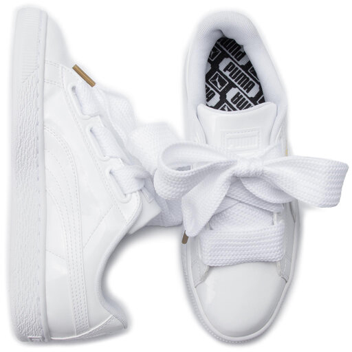 Puma basket best sale heart patent blanche