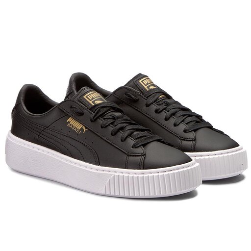 Sneakers Puma Basket Platform 364040 03 Black/Gold • Www.zapatos.es