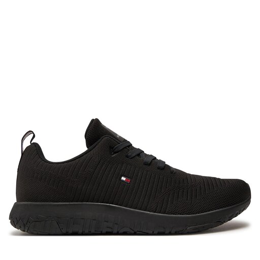 Sneakers Tommy Hilfiger Corporate Knit Rib Runner FM0FM02838 Schwarz