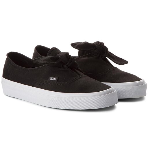 vans canvas authentic knotted black