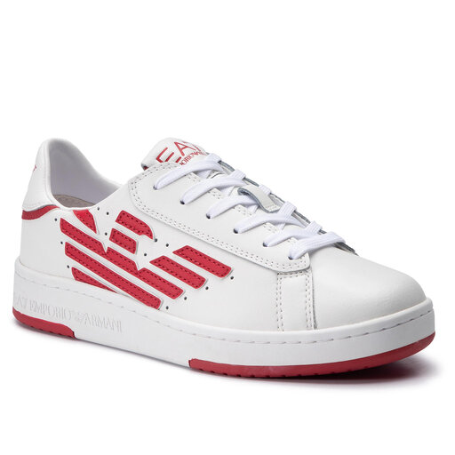 Sneakersy EA7 Emporio Armani X8X043 XK075 A041 White/Tango Red ...