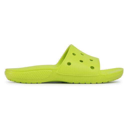 lime green crocs slides
